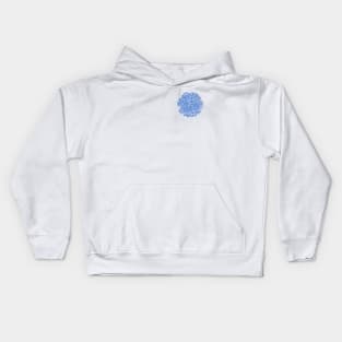 Flower circle Blue Kids Hoodie